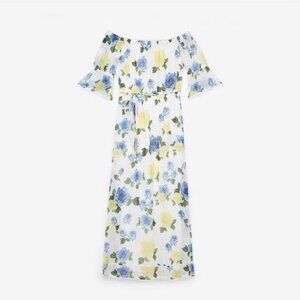 The Kooples Sport - Wild Roses Off-the-Shoulder Maxi Dress, Sz SMALL